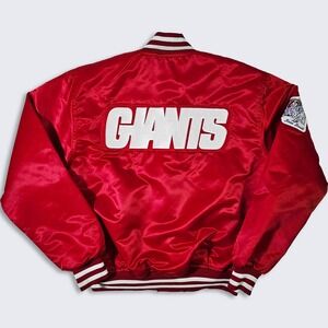 New York Giants Vintage 80s Super Bowl Satin Bomber Jacket